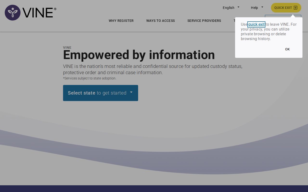 VINELink Michigan search entry for an Ontonagon County inmate release check
